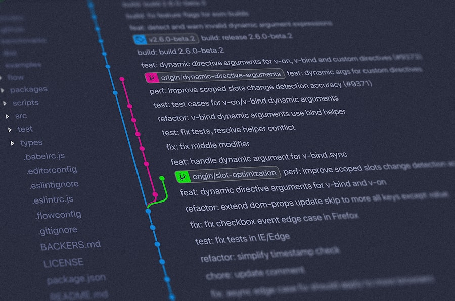 Git branches visualization representing CI/CD pipeline flow