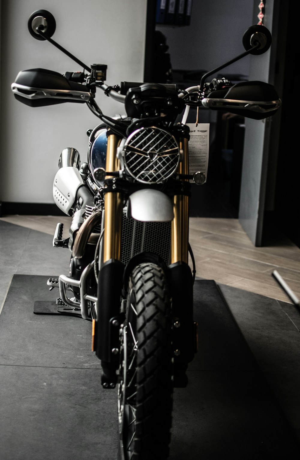 gray and black standard motorcycle