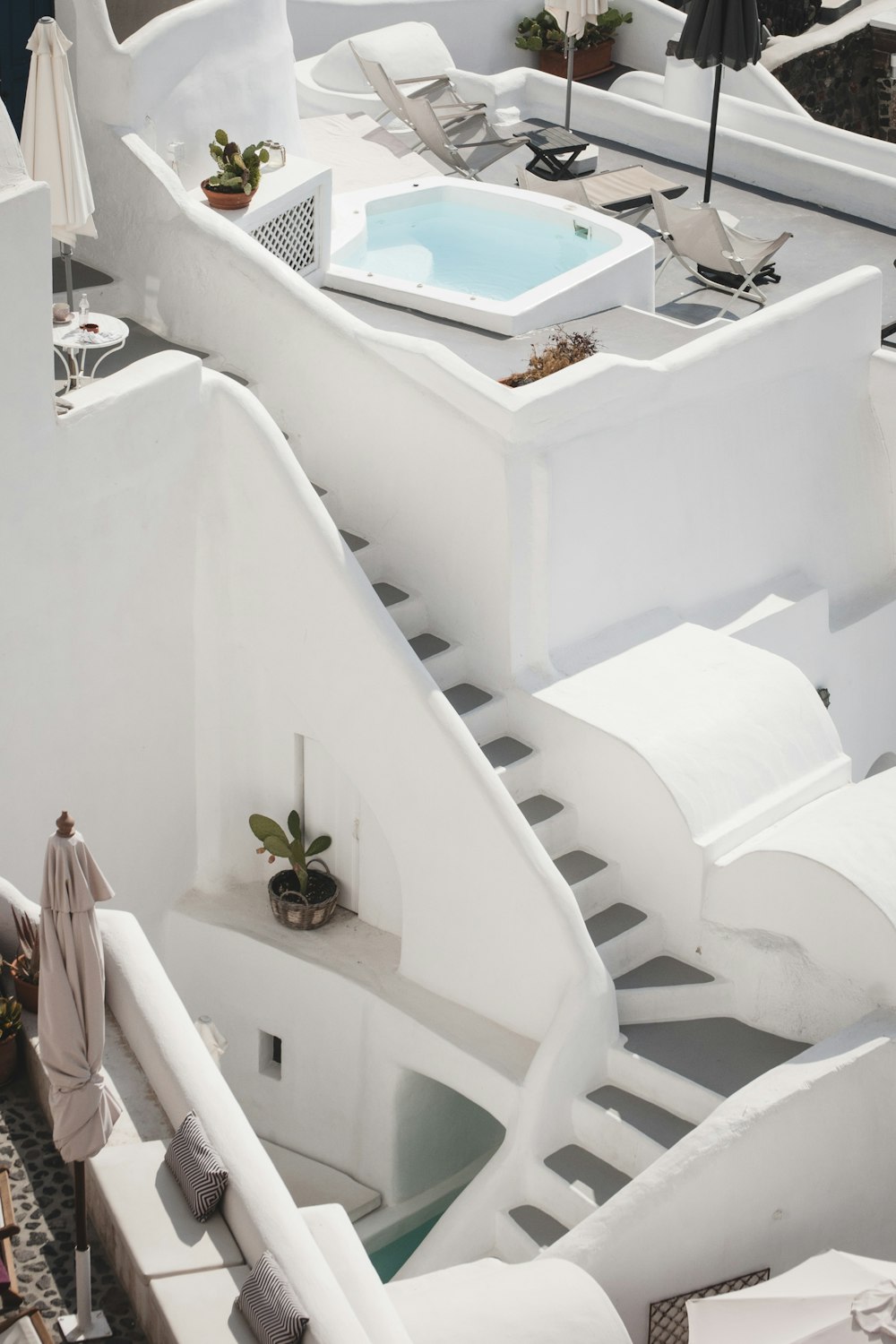 Foto aérea de la piscina