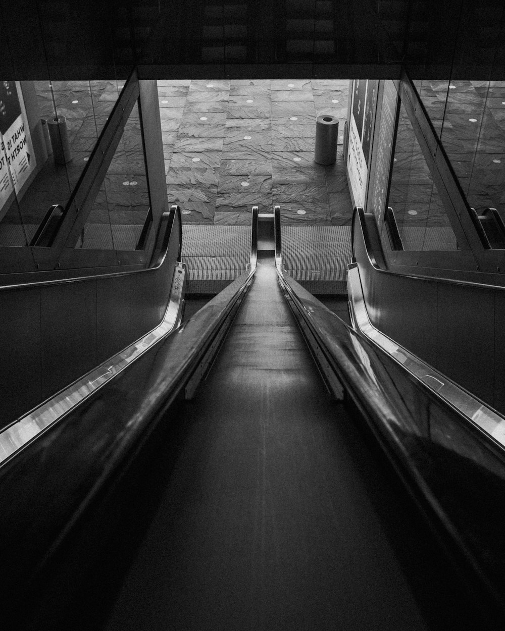 grey escalator