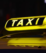 yellow Taxi light sign