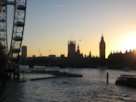 A scenic view of London with digital currency overlays.