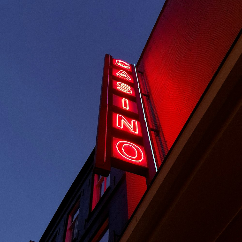 red and black LED signage