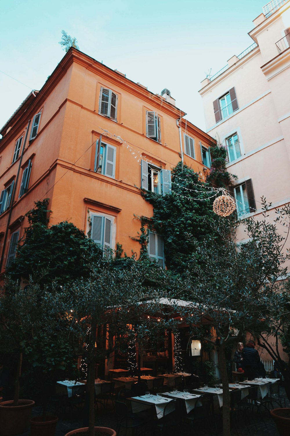 orange concrete building