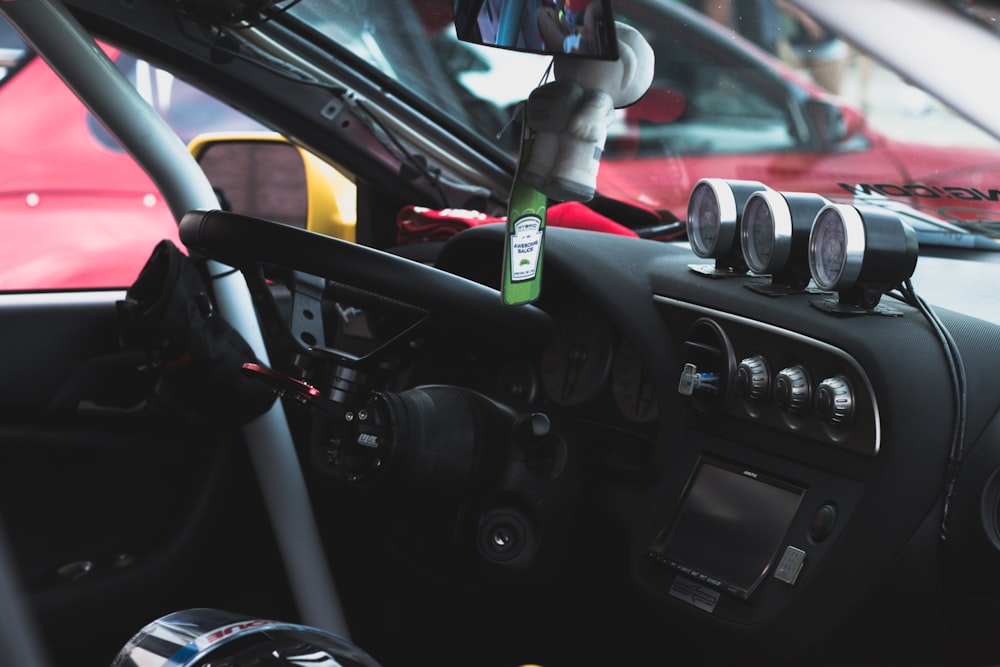 black vehicle interior