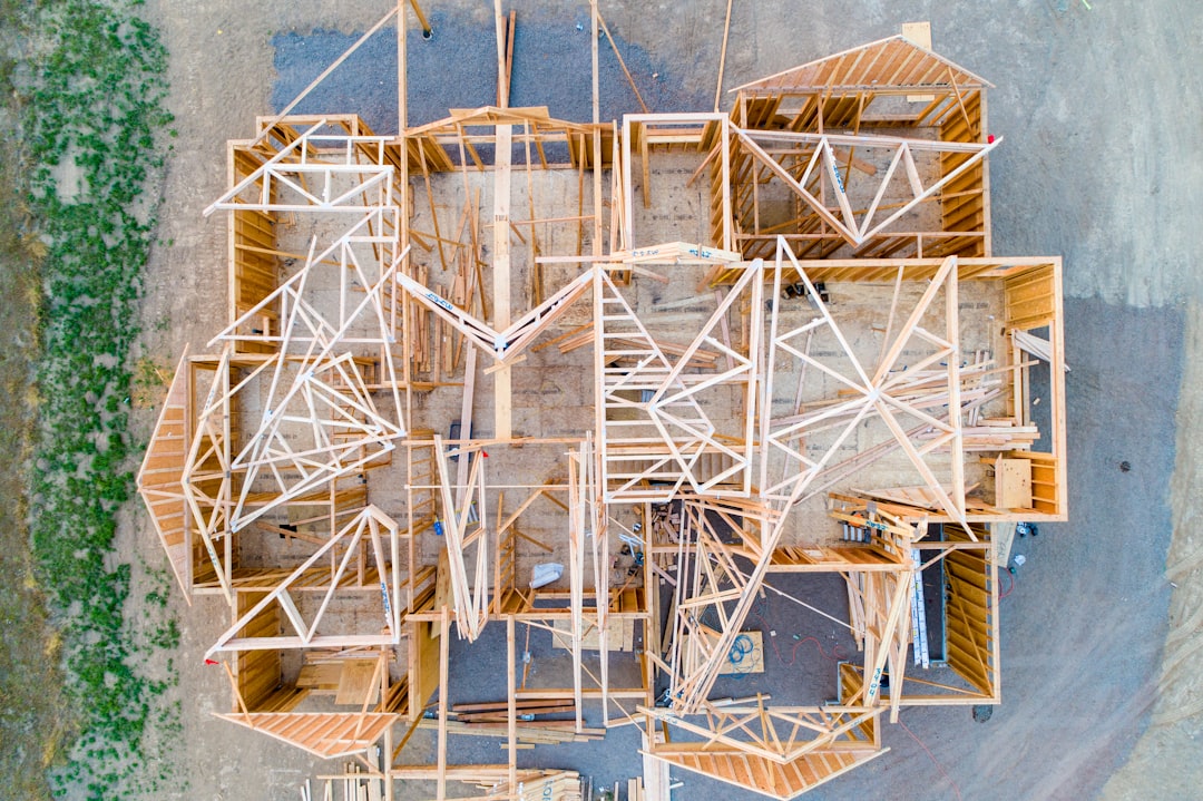 beige wooden house layout,