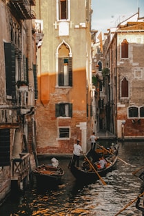 a couple of boats that are sitting in the water