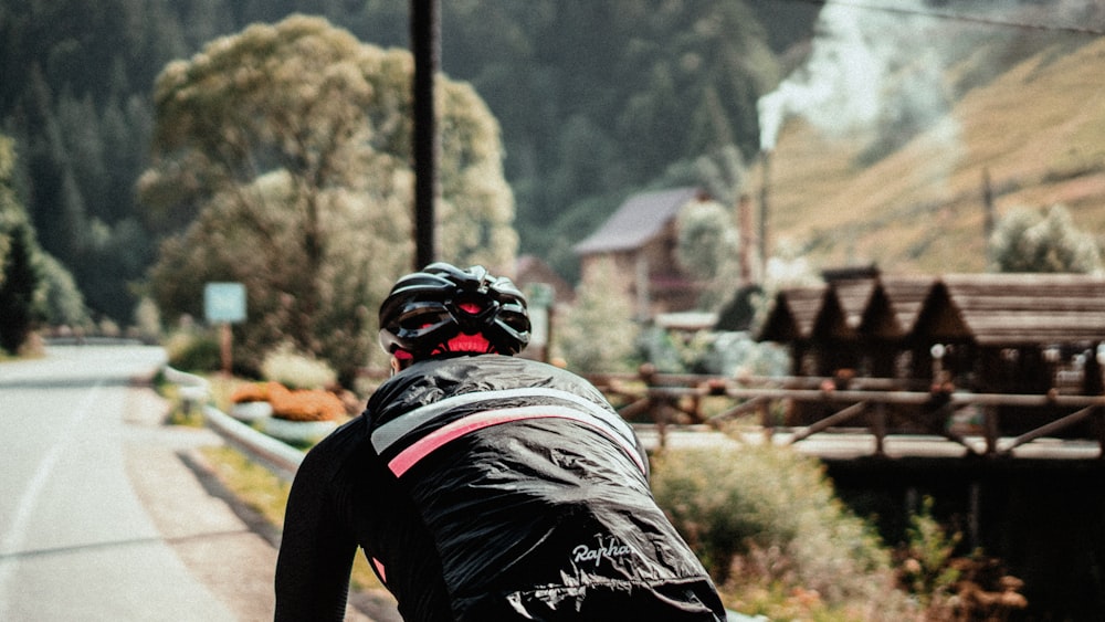 man riding bicycle