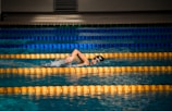 person diving in pool