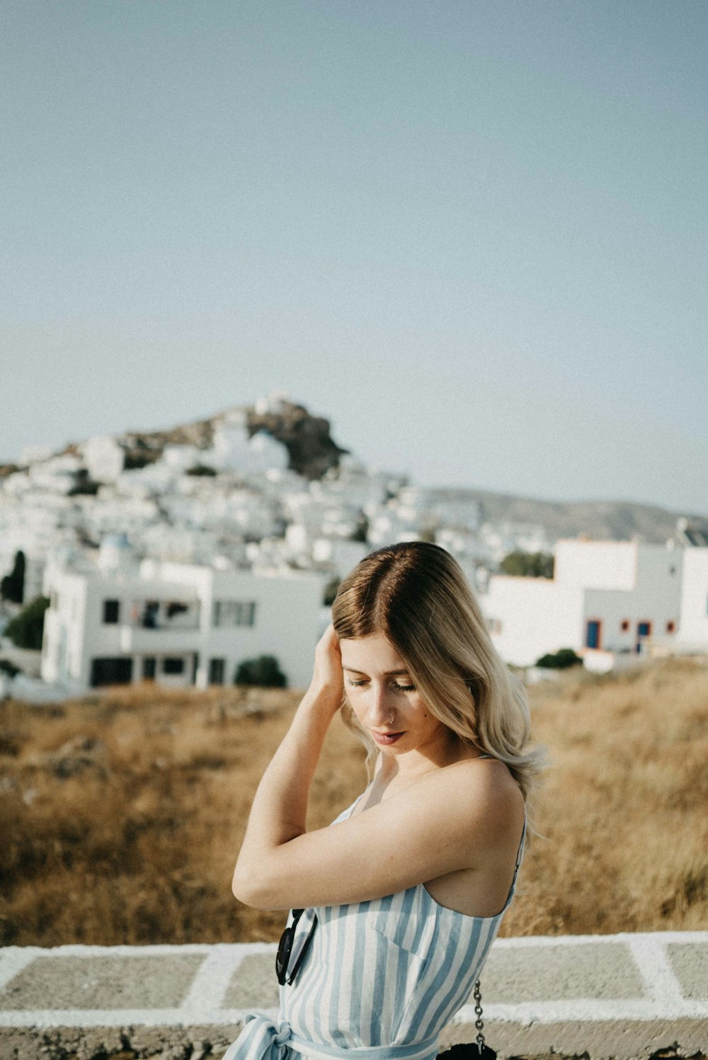 woman wearing tank shirt