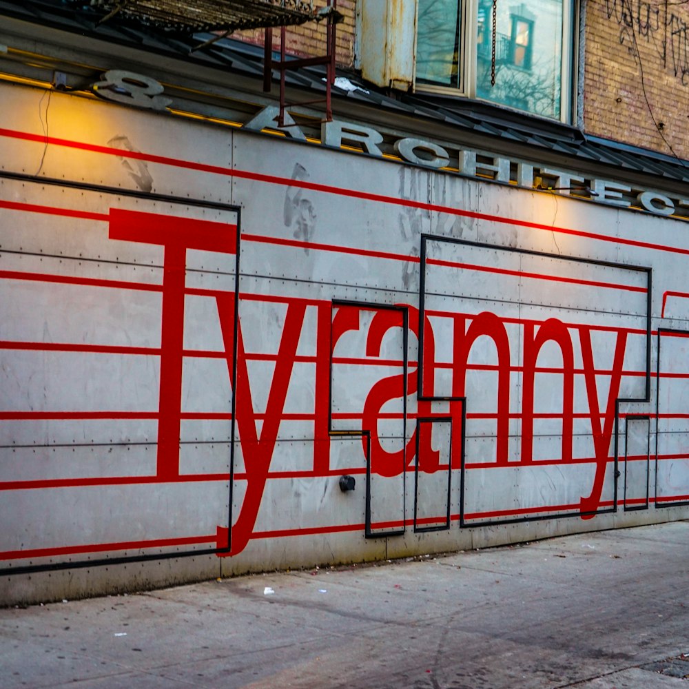 Tyranny painted wall