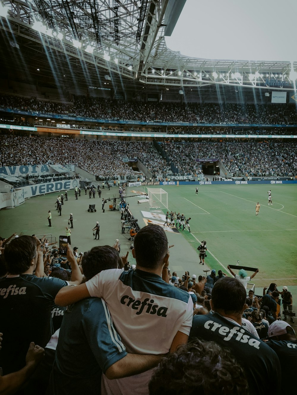 people watching soccer game