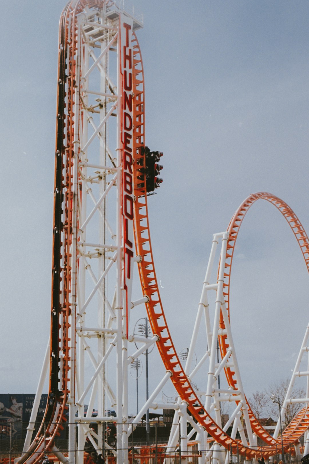 red and white roller coaster