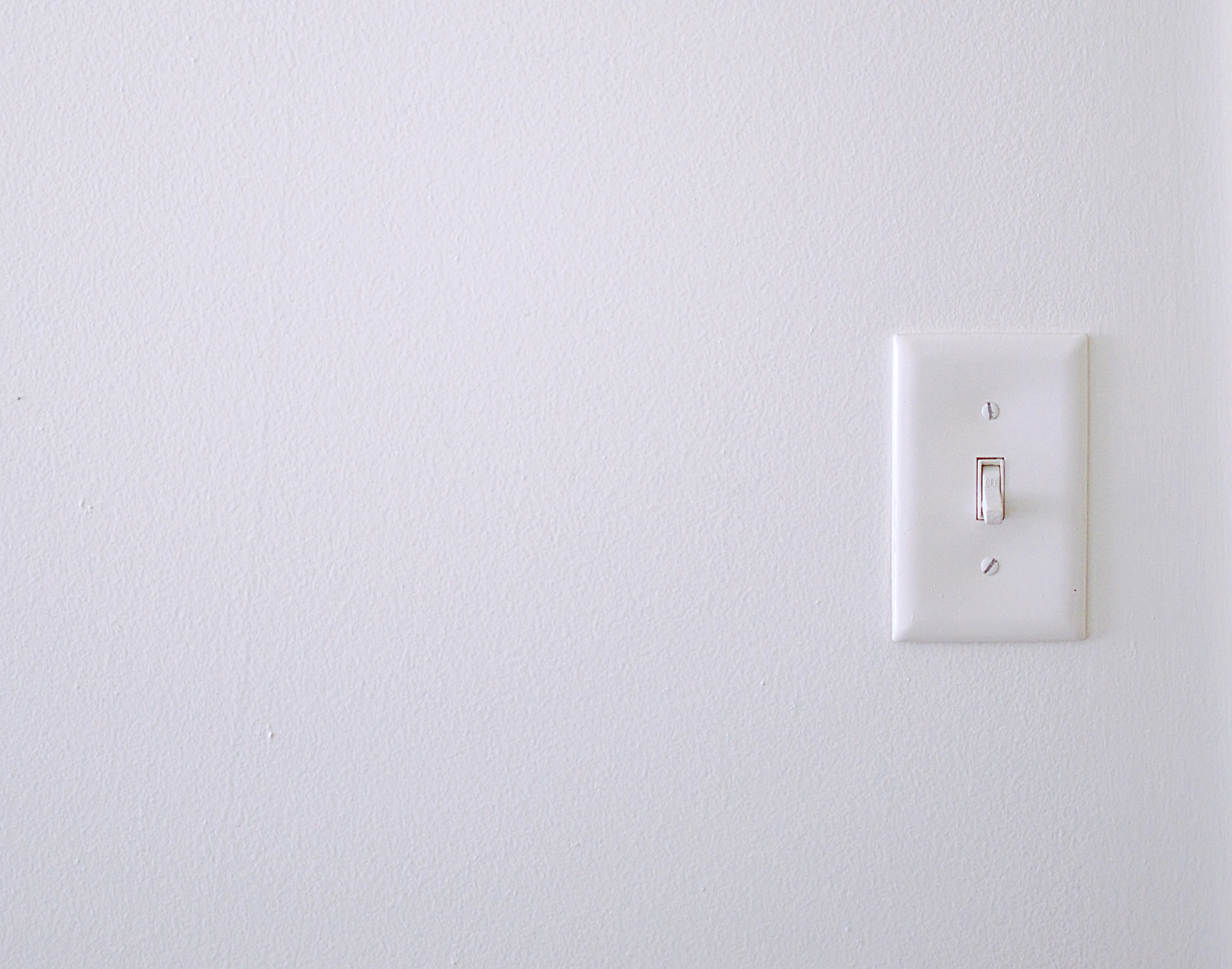 White wall switch in a home