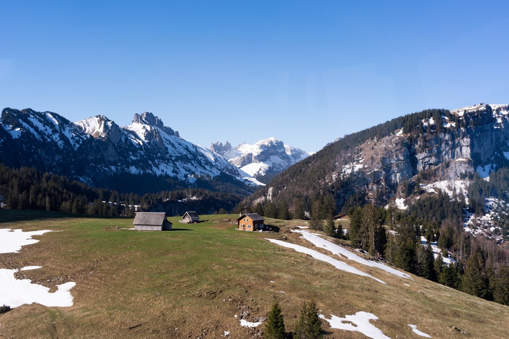 mountain covered by snow