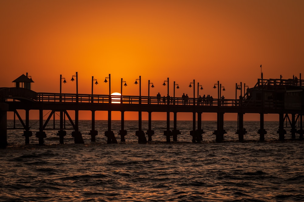 silhouette of bridge