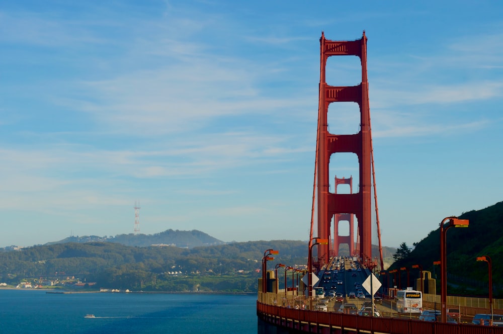 Golden Gate bridge under blue sky