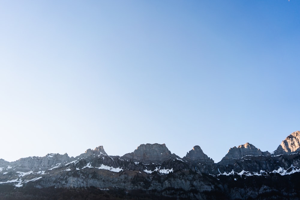 mountains covered with snow