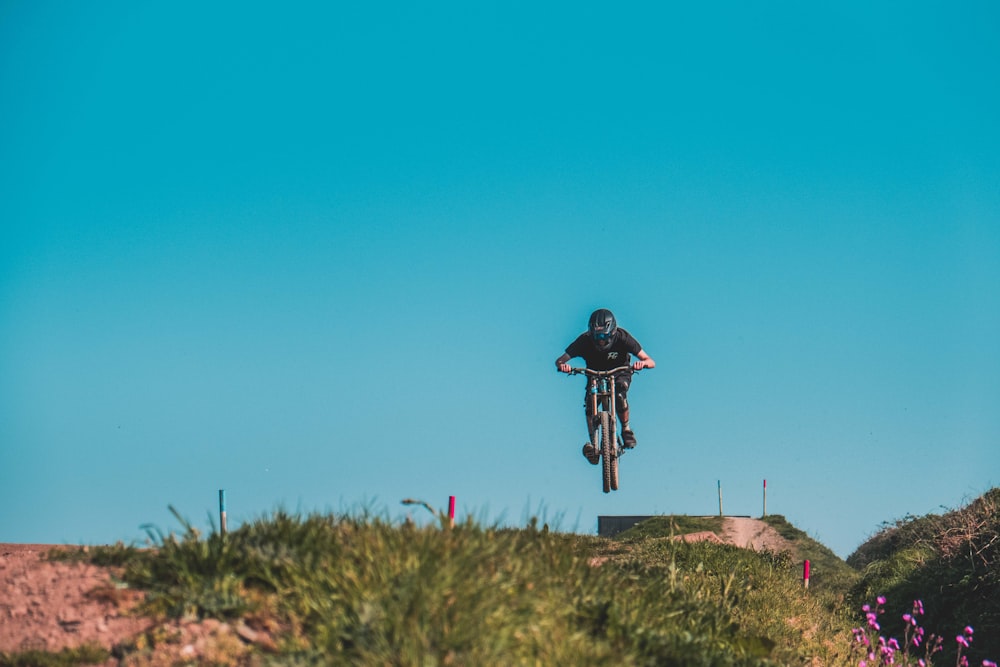 man riding on bike