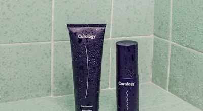 Natural face wash and cleanser bottle