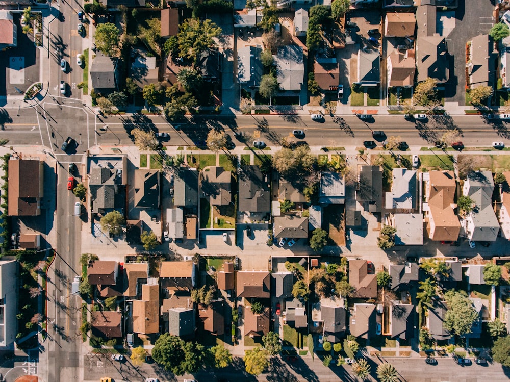 aerial photography of houses during daytime