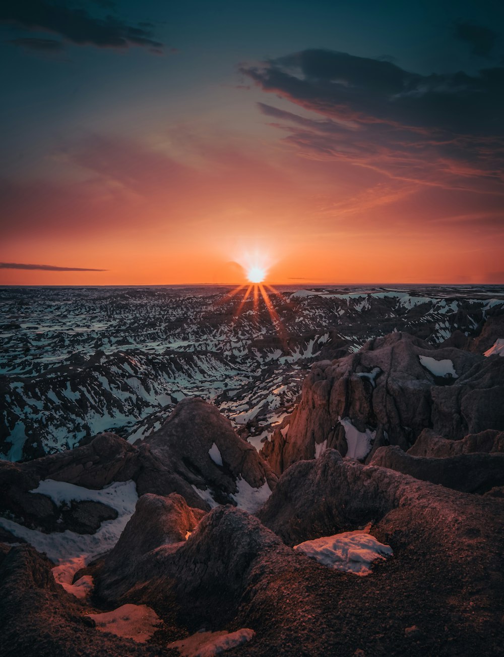 mountains at golden hour