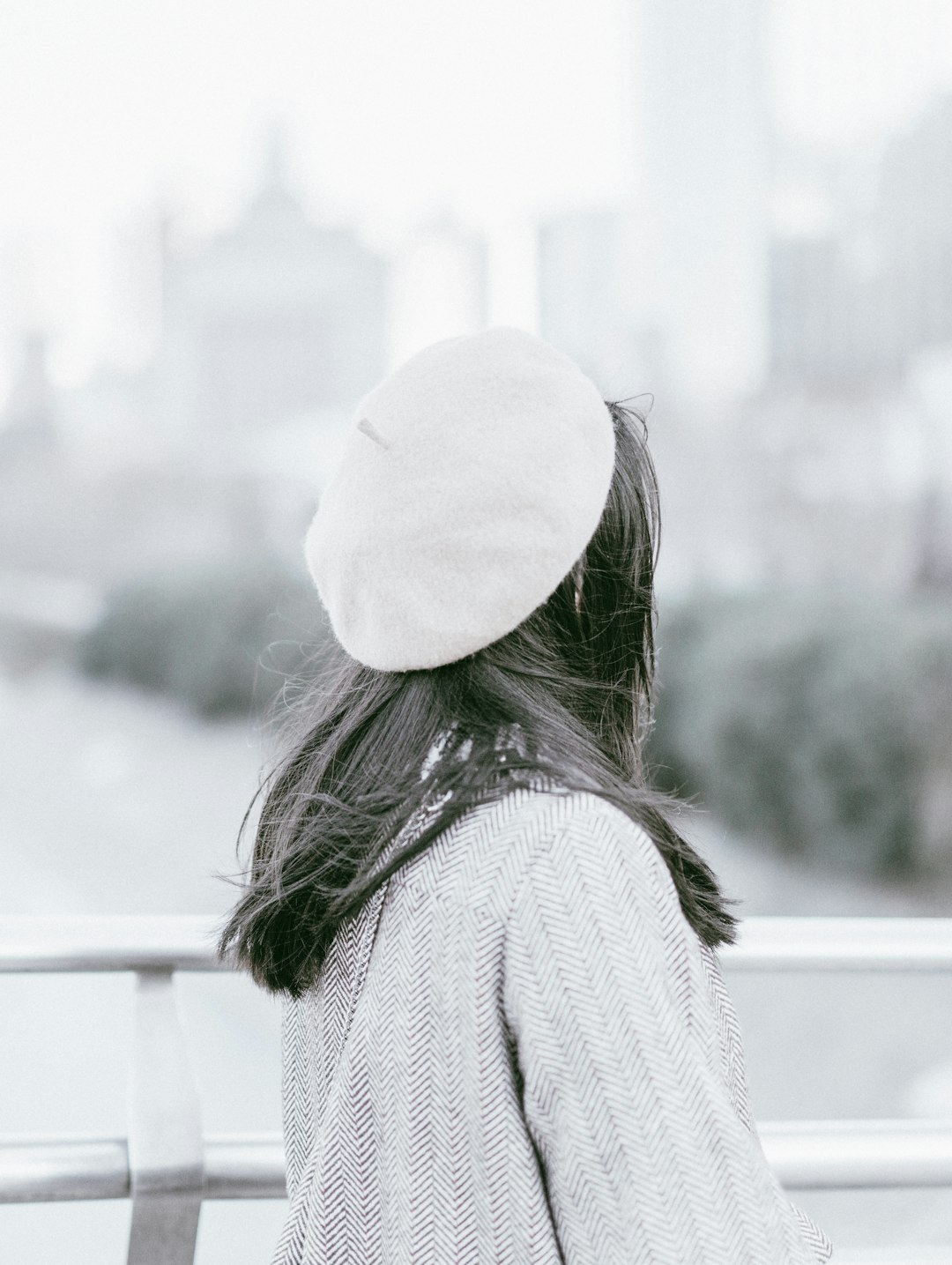 grayscale photo of woman