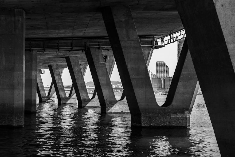 photo of concrete under bridge