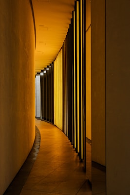 architectural photography of hallway