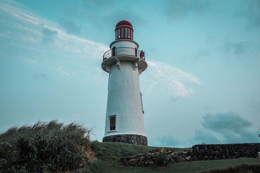 white and red lighthouse