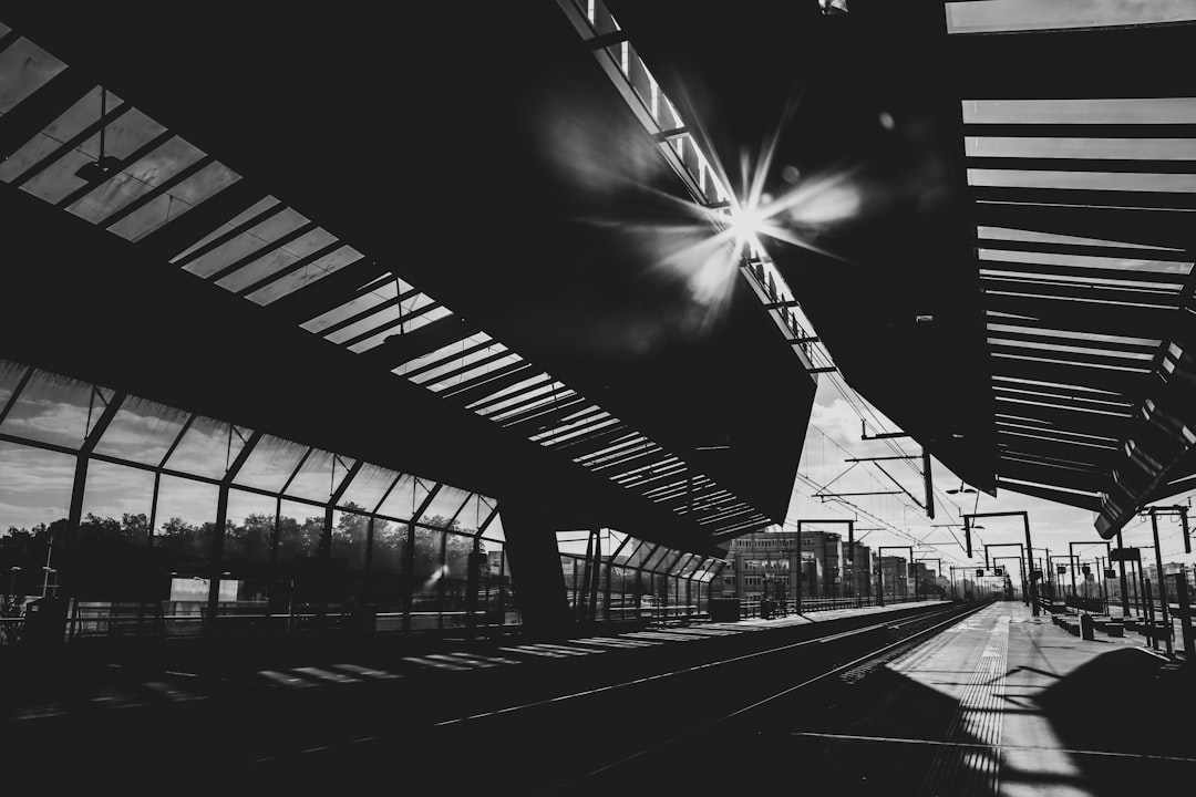grayscale photography of buildng,