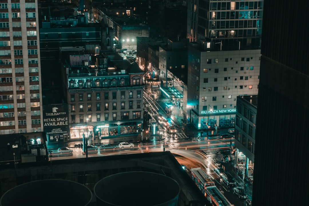 aerial photography of lights in city buildings during nighttime