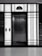 A modern elevator is centered between illuminated panels with a minimalist, geometric design. The elevator doors are metallic and closed, with control buttons on either side. Above the doors, a display shows the number 3.