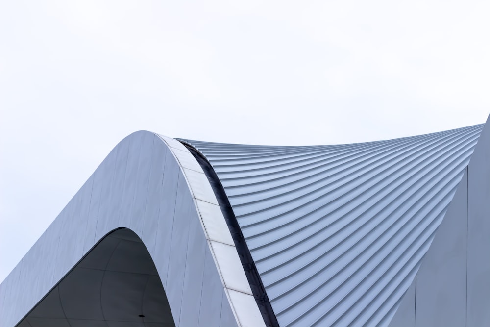 architectural photography of gray and white concrete building