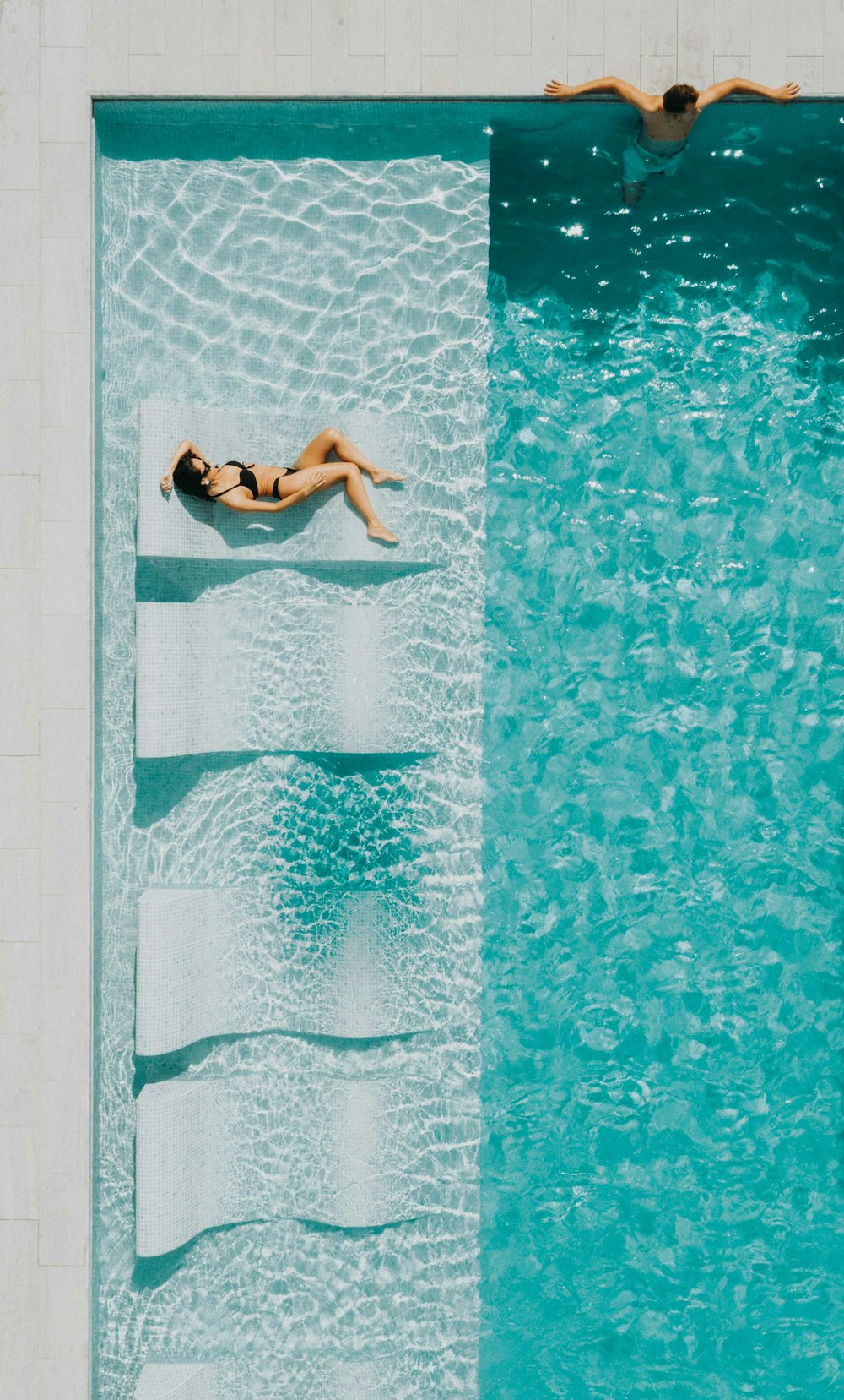 woman lying on lounge