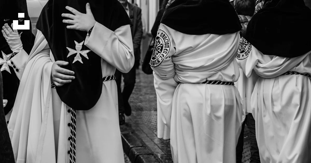 Holy Week Masks Four people wearing black head masks photo – Free Holy week Image on ...