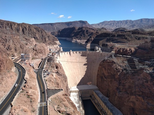 Hoover Dam near Boulder City, Nevada, a reminder of how closely water and land use are tied together in this corner of Clark County