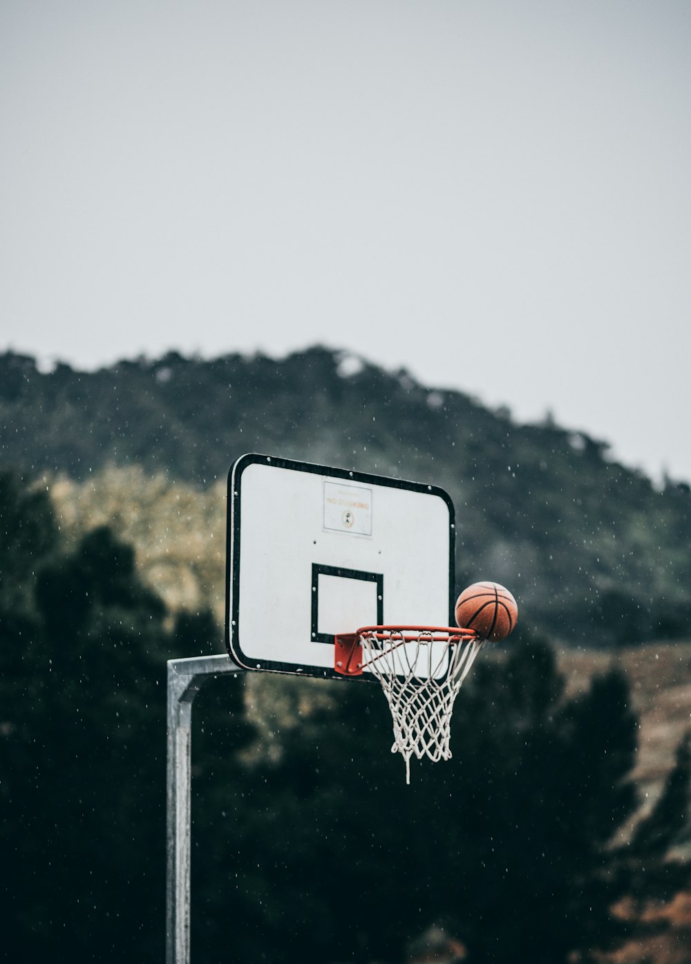 white basketball system