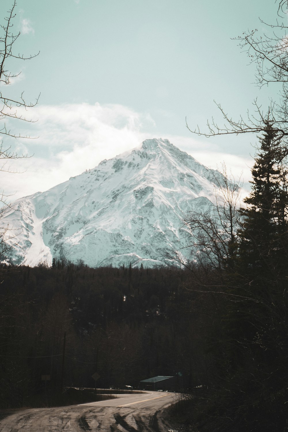 white glacier mountain