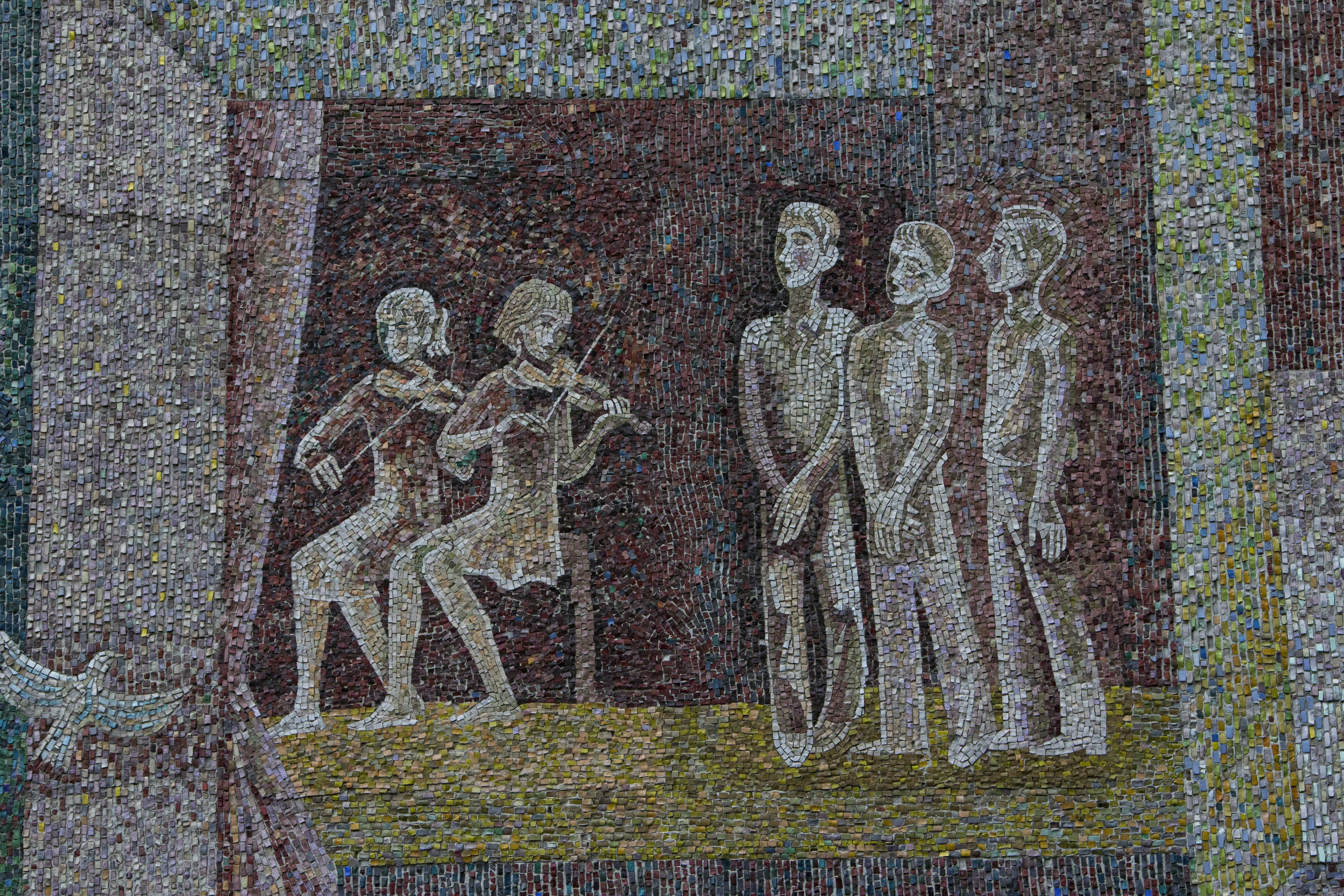 red and yellow painting, 