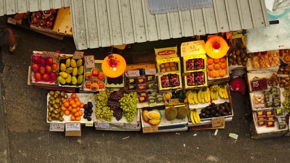 Foto aérea de racimo de frutas