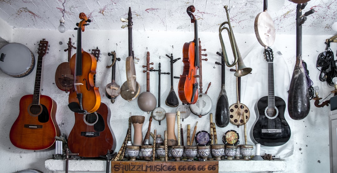 assorted-color guitar lot,