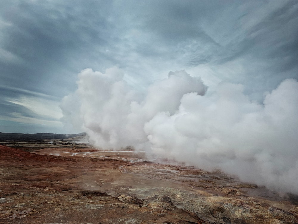 white heavy clouds