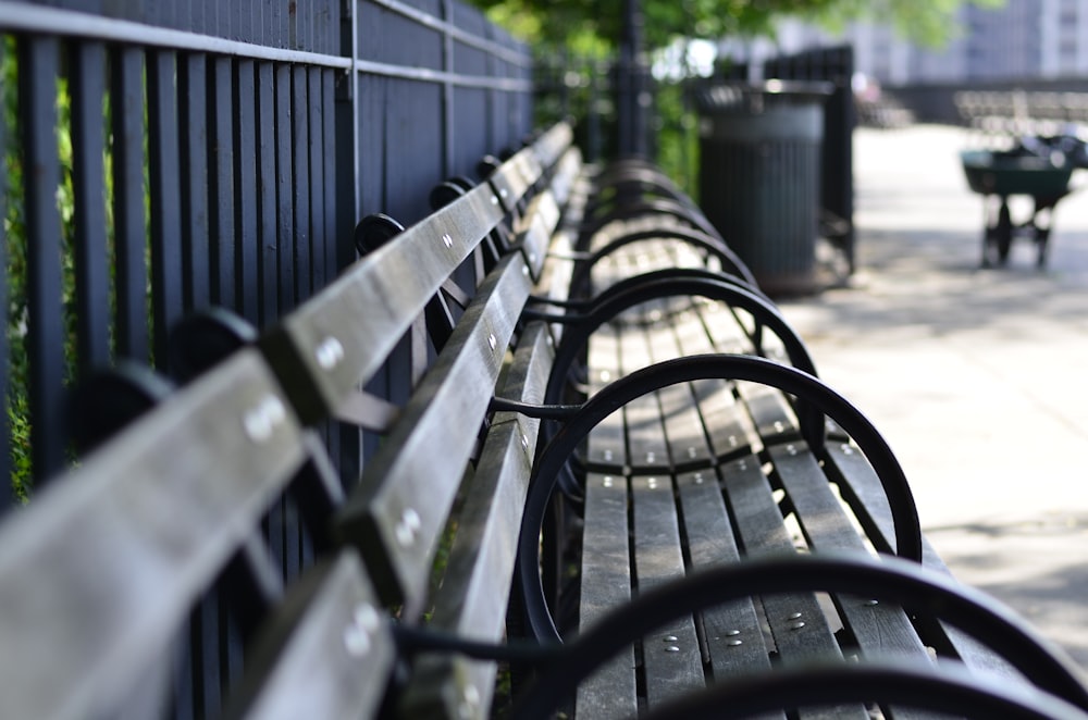 brown wooden bench during daytime