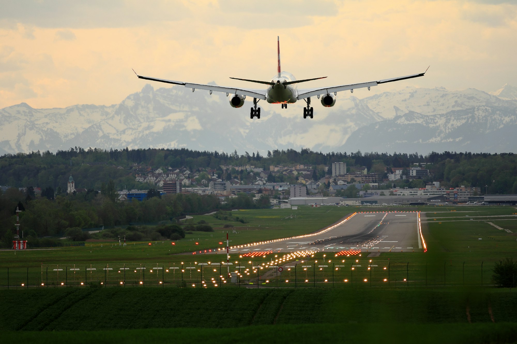 swiss landing in Zurich