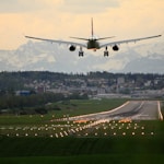 white biplane