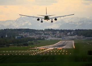 white biplane