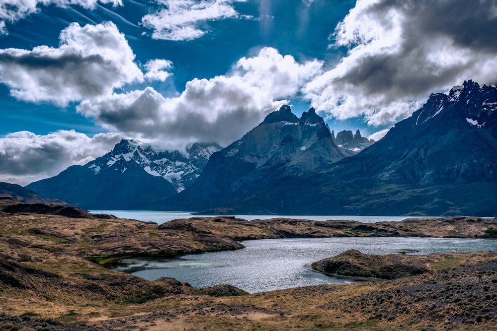 mountain near body of water