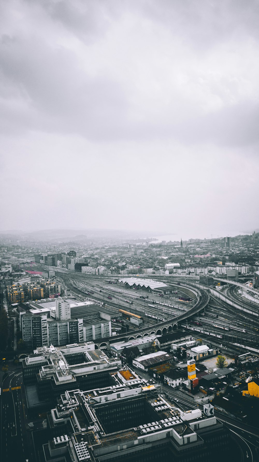 aerial city view scenery