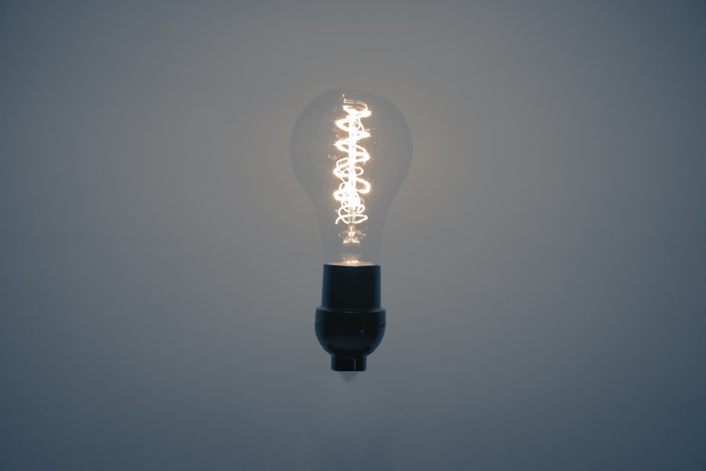 lighted light bulb